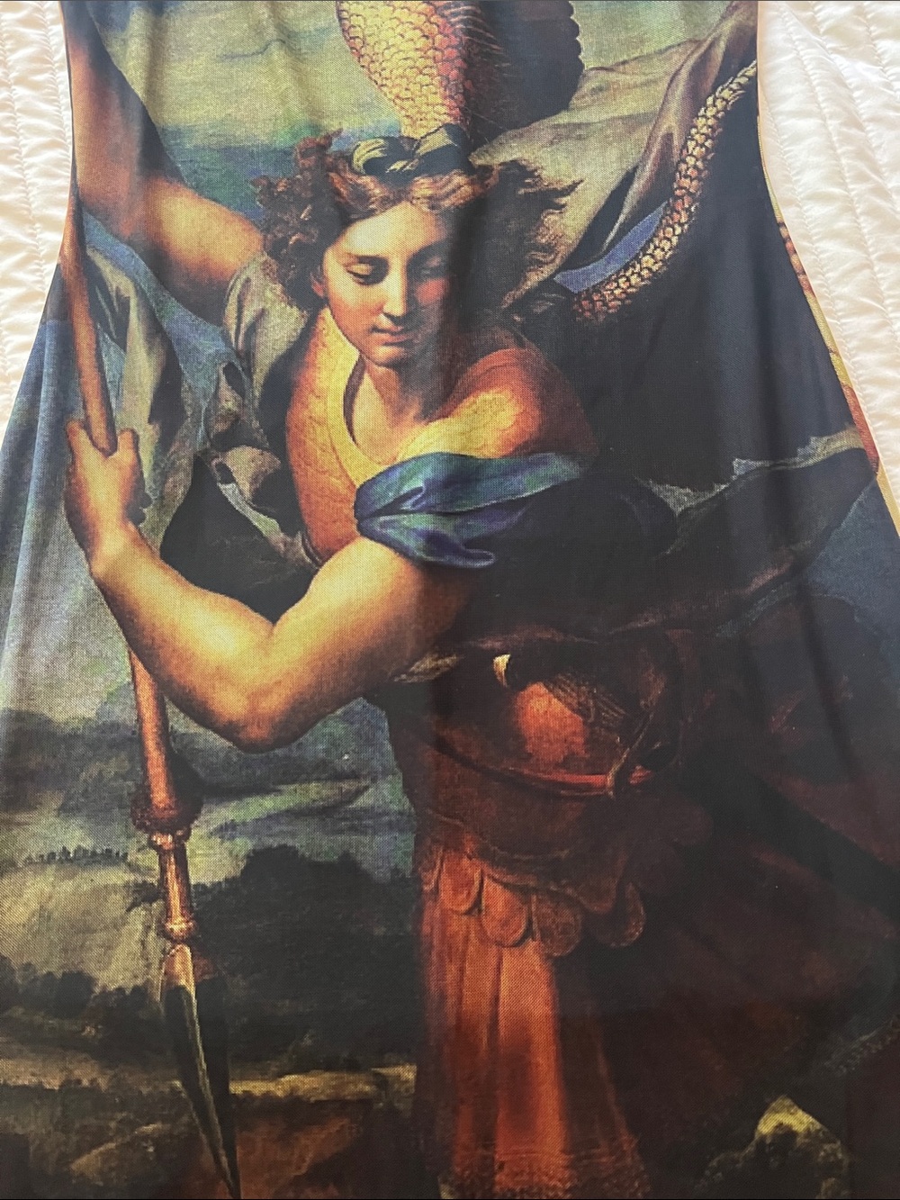 Killstar Black Maxi Dress with Multi-Color Renaissance Graphic - Picture 2 of 7